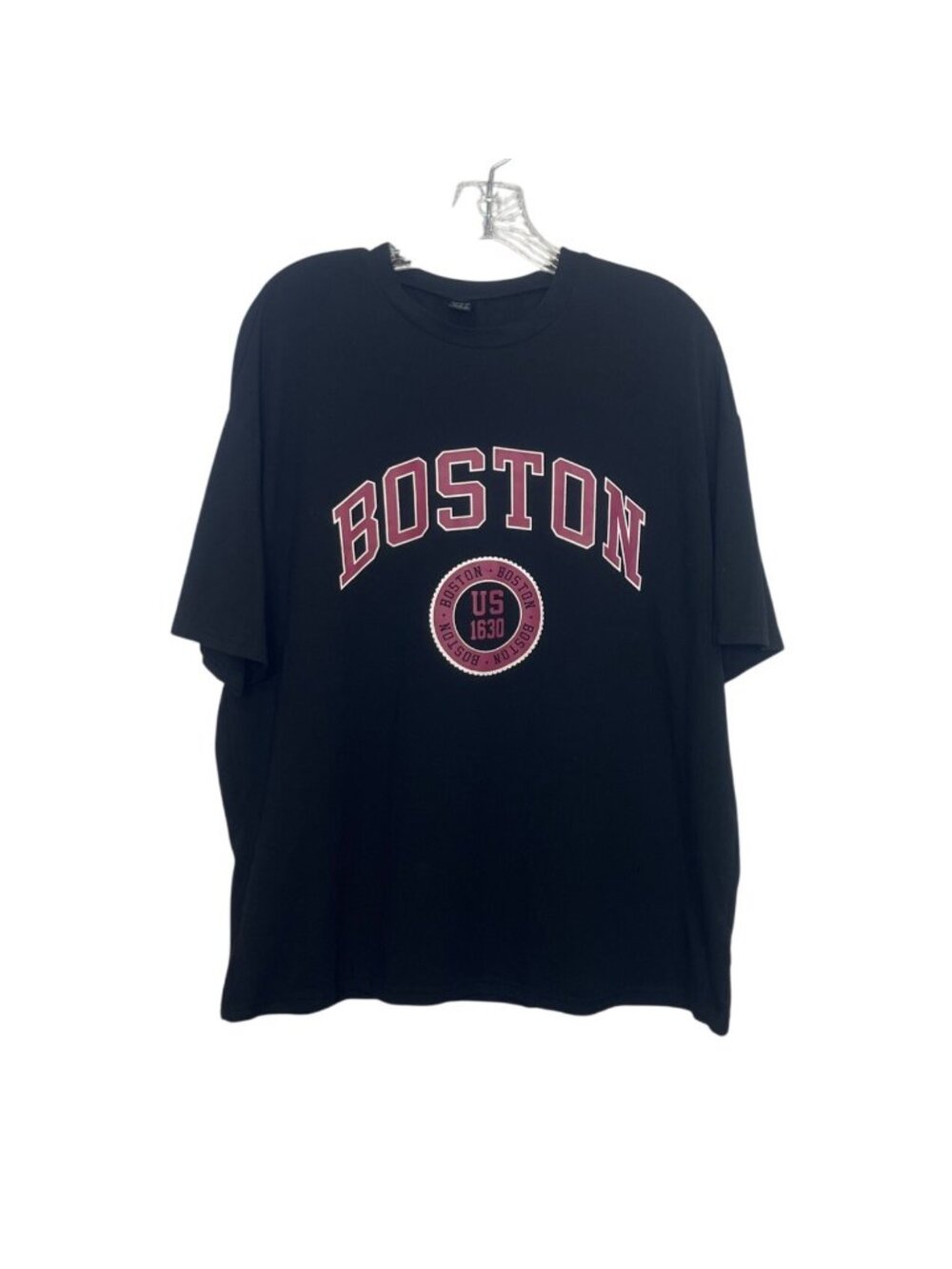 Shein Boston Graphic Tshirt Womens Small Black Crew Neck